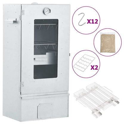 Defumador p/ churrasqueira c/ gerador fumo frio aço galvanizado