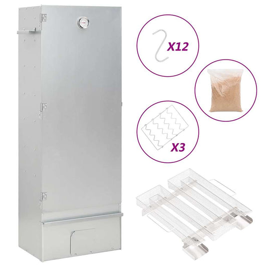 Defumador p/ churrasqueira c/ gerador fumo frio aço galvanizado