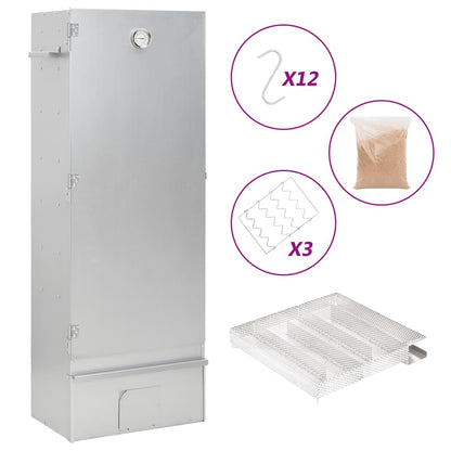 Defumador p/ churrasqueira c/ gerador fumo frio aço galvanizado