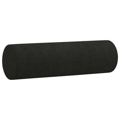 Sofá 2 lugares + almofadas decorativas 120 cm tecido preto