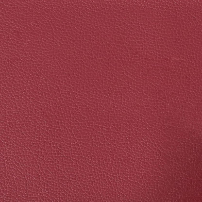 Sofá 3 lug. c/ almofadas 180 cm couro artificial vermelho tinto