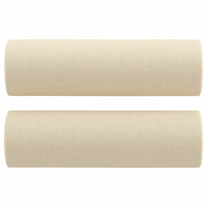 Sofá 2 lugares + almofadas decorativas 140 cm tecido cor creme