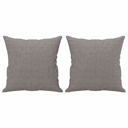 Sofá 2 lug. +almofadas decoração 120cm tecido cinza-acastanhado