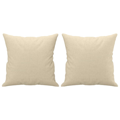 Sofá 2 lugares + almofadas decorativas 140 cm tecido cor creme