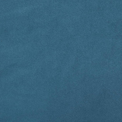 Sofá 2 lugares c/ almofadas decorativas 140 cm veludo azul