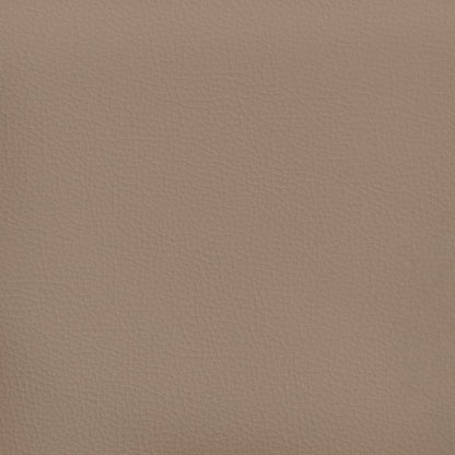 Poltrona com apoio de pés couro artificial cappuccino