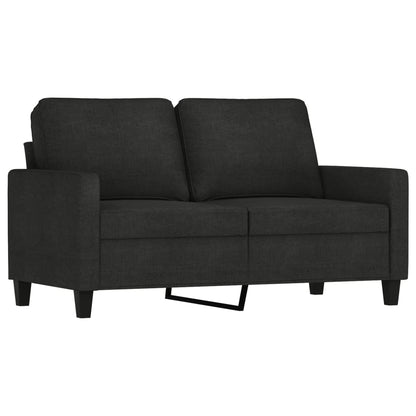 4 pcs conjunto de sofás com almofadões tecido preto