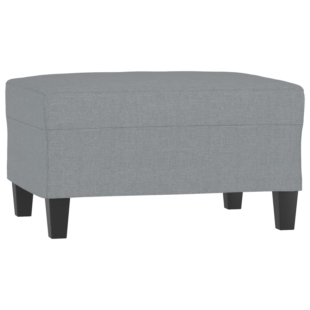 4 pcs conjunto de sofás com almofadas tecido cinzento-claro