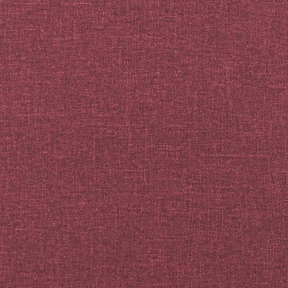 3 pcs conjunto de sofás com almofadões tecido vermelho tinto