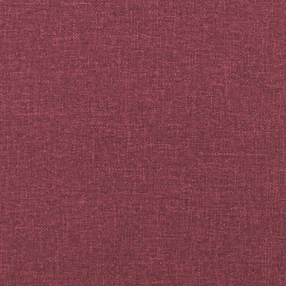 3 pcs conjunto de sofás com almofadões tecido vermelho tinto