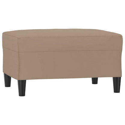 4 pcs conjunto sofás c/ almofadões couro artif. cor cappuccino