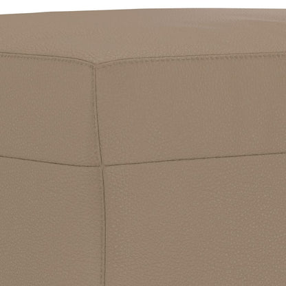 4 pcs conjunto sofás c/ almofadões couro artif. cor cappuccino