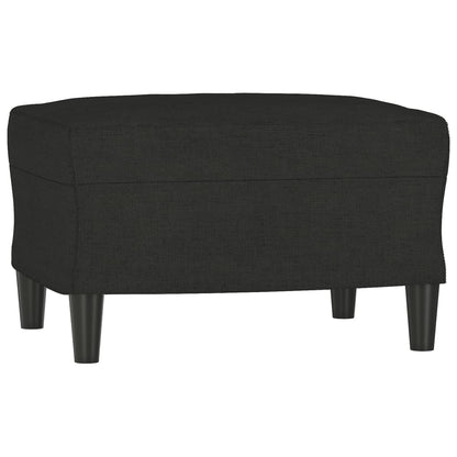 4 pcs conjunto de sofás com almofadas tecido preto