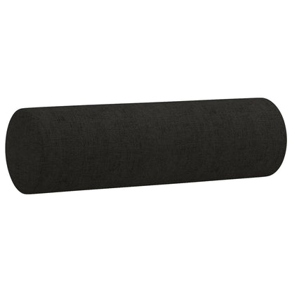 4 pcs conjunto de sofás com almofadas tecido preto