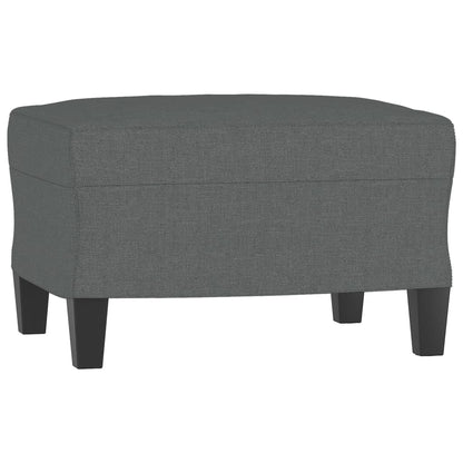3 pcs conjunto de sofás com almofadas tecido cinzento-escuro