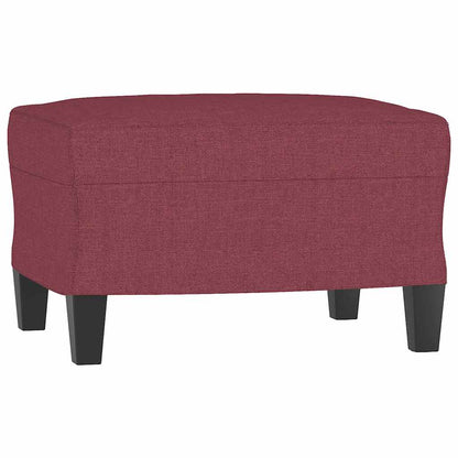 3 pcs conjunto de sofás com almofadas tecido vermelho-tinto