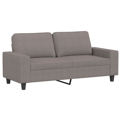 2 pcs conjunto de sofás tecido cinzento-acastanhado