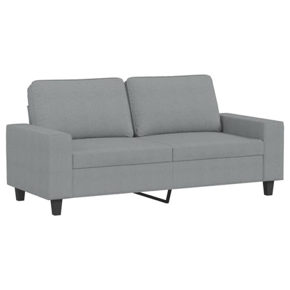 3 pcs conjunto de sofás tecido cinzento-claro