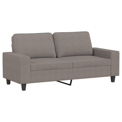 3 pcs conjunto de sofás tecido cinzento-acastanhado