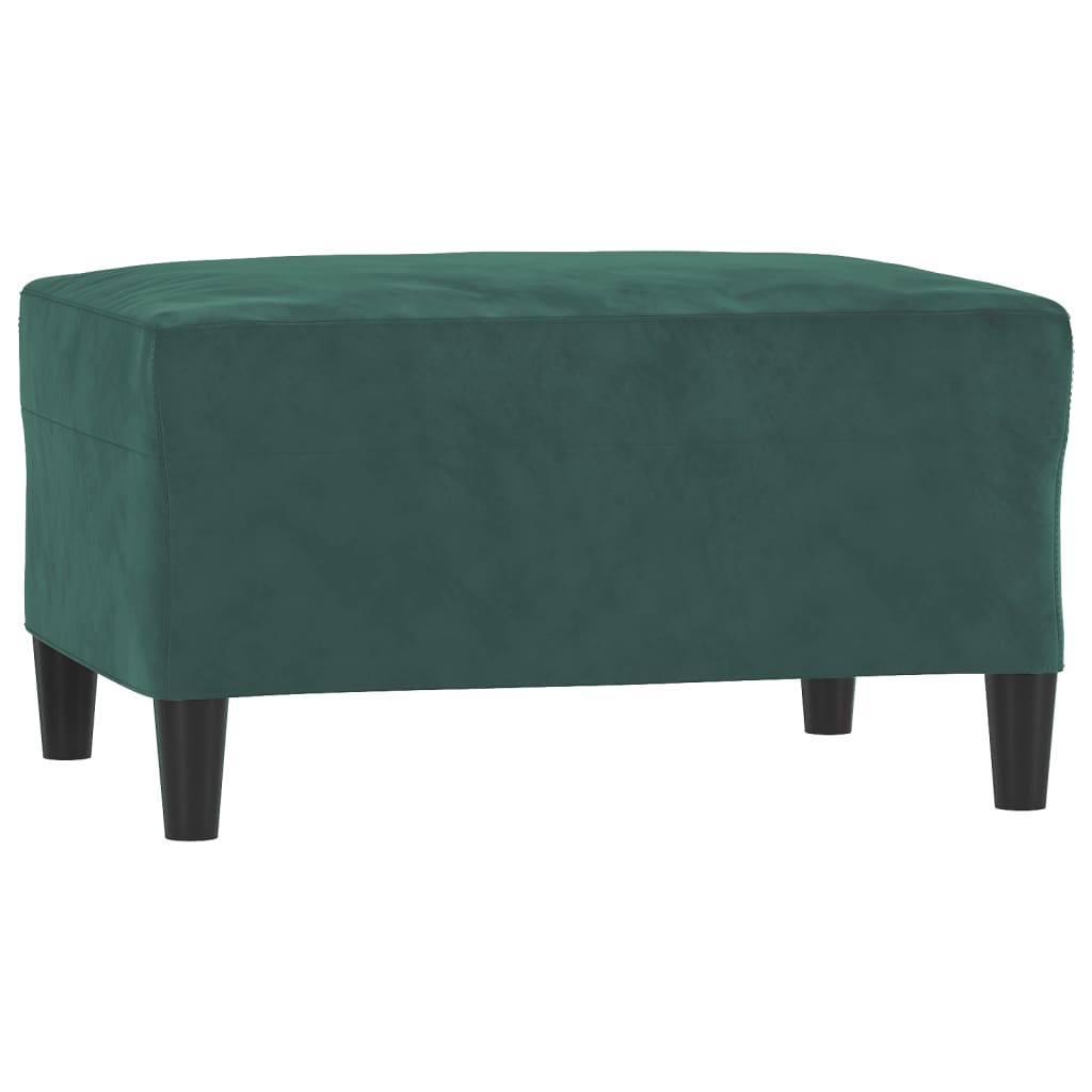 4 pcs conjunto de sofás veludo verde-escuro