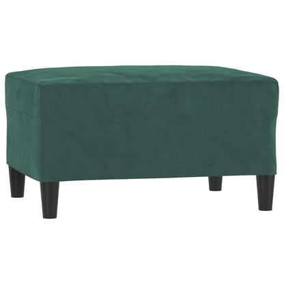 4 pcs conjunto de sofás veludo verde-escuro