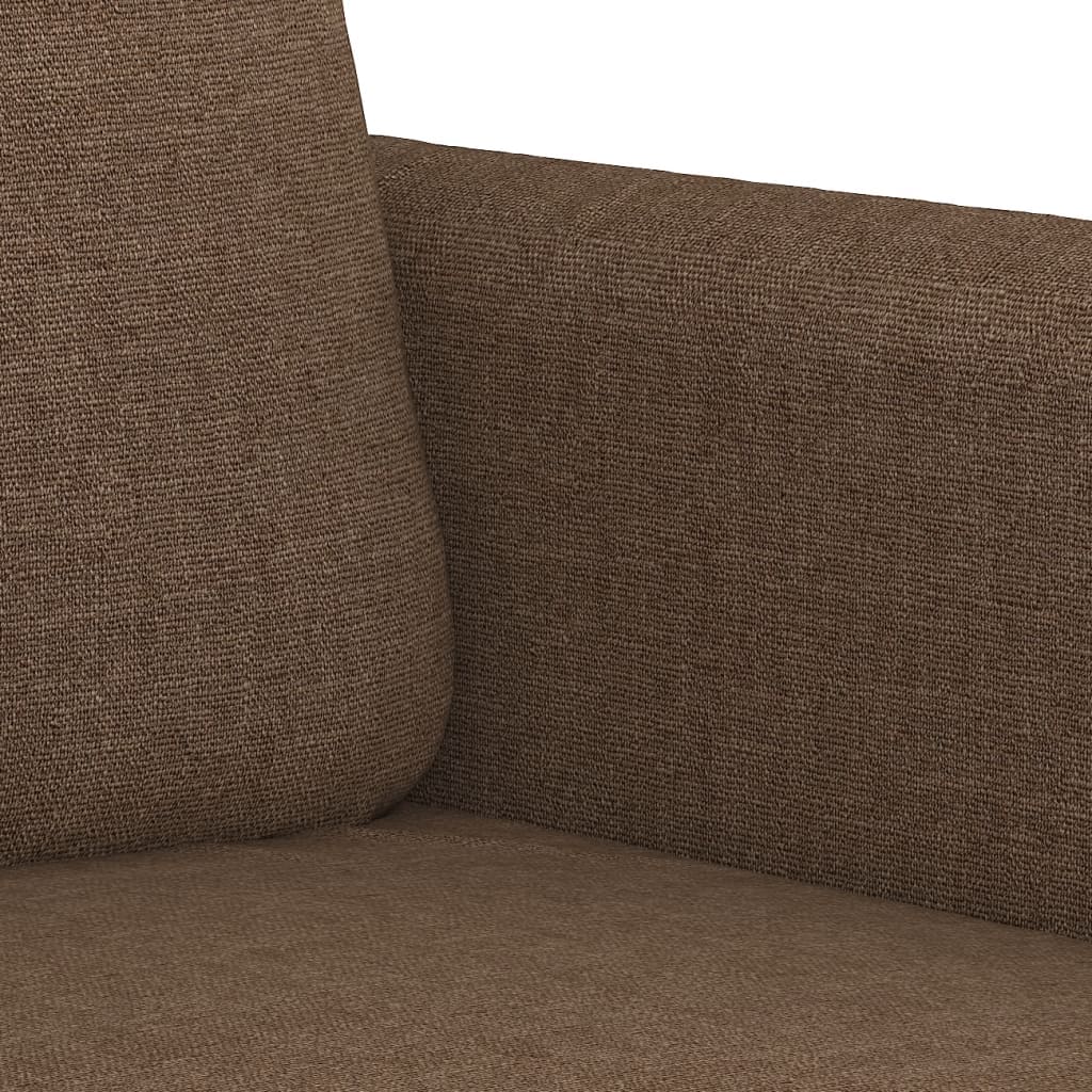4 pcs conjunto de sofás com almofadões tecido castanho