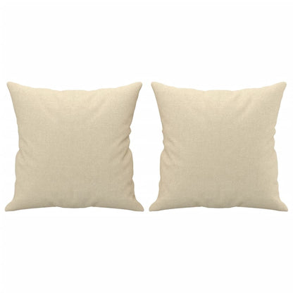 4 pcs conjunto de sofás com almofadas tecido cor creme