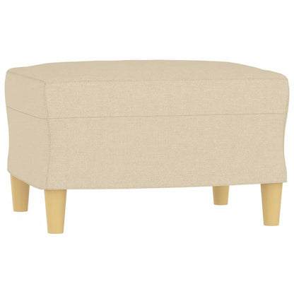 3 pcs conjunto de sofás com almofadões tecido cor creme