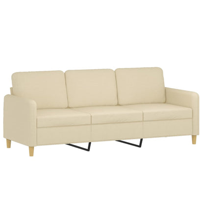 2 pcs conjunto de sofás com almofadas tecido cor creme