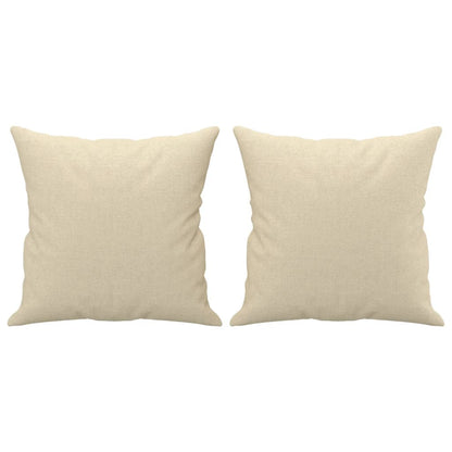 2 pcs conjunto de sofás com almofadas tecido cor creme
