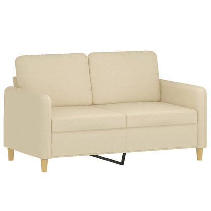 3 pcs conjunto de sofás com almofadas tecido cor creme