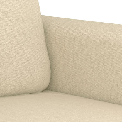 3 pcs conjunto de sofás com almofadas tecido cor creme