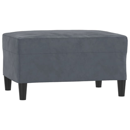 4 pcs conjunto de sofás com almofadas veludo cinzento-escuro