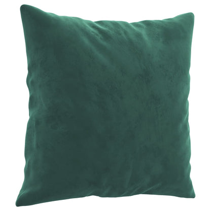 3 pcs conjunto de sofás com almofadas veludo verde-escuro