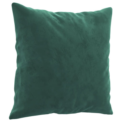 2 pcs conjunto de sofás com almofadas veludo verde-escuro
