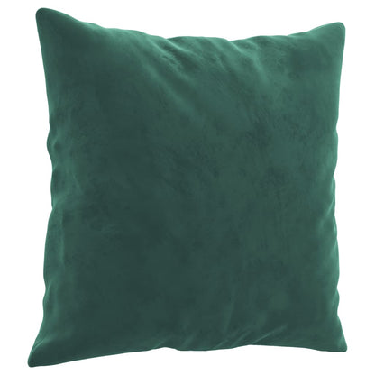 3 pcs conjunto de sofás com almofadas veludo verde-escuro