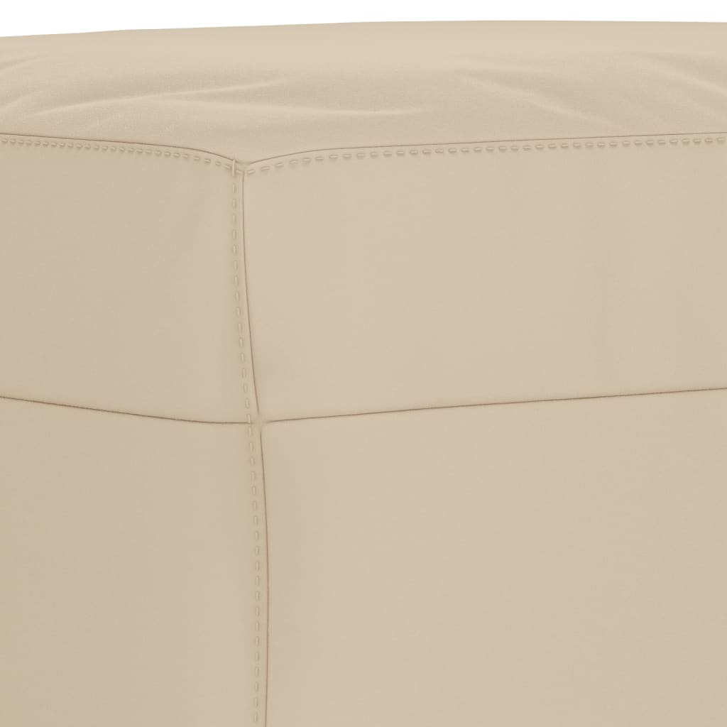 4 pcs conj. sofás c/ almofadões tecido de microfibra cor creme