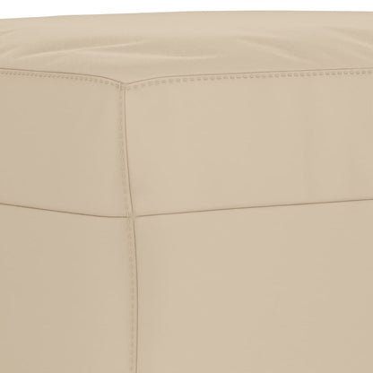 4 pcs conj. sofás c/ almofadões tecido de microfibra cor creme