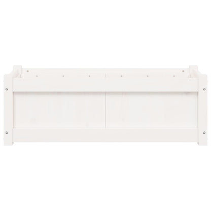 Vasos/floreiras de jardim 2 pcs madeira de pinho maciça branco