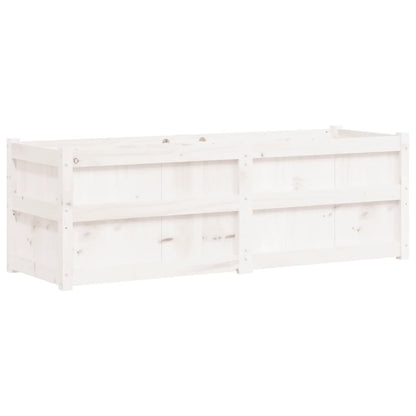 Vaso/floreira de jardim 150x50x50cm madeira pinho maciça branco
