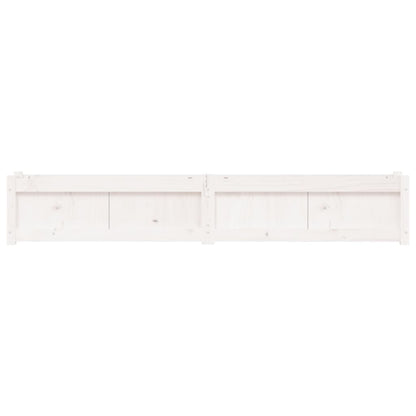 Vasos/floreiras de jardim 2 pcs madeira de pinho maciça branco