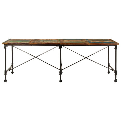 Mesa de jantar 220x90x77 cm madeira recuperada maciça