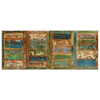 Mesa de jantar 220x90x77 cm madeira recuperada maciça