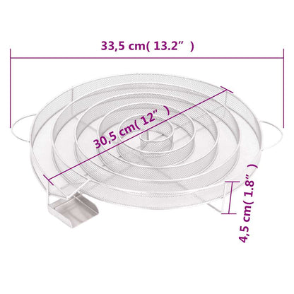 Gerador de fumo frio redondo 33,5 cm aço inoxidável