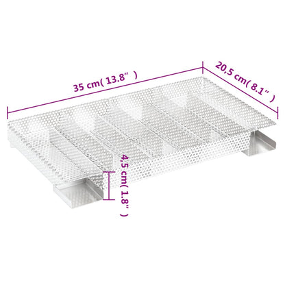 Gerador de fumo frio com 8 câmaras 35 cm aço inoxidável