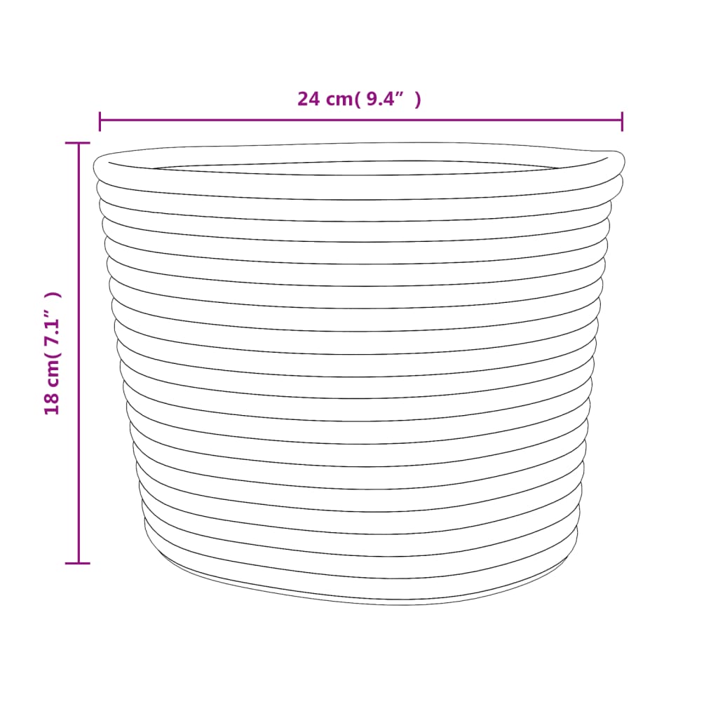 Cestos de arrumação 2 pcs Ø24x18 cm algodão cinzento e branco