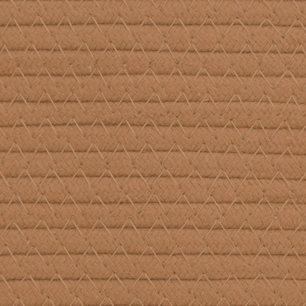 Cestos de arrumação 2 pcs Ø24x18 cm algodão castanho e branco