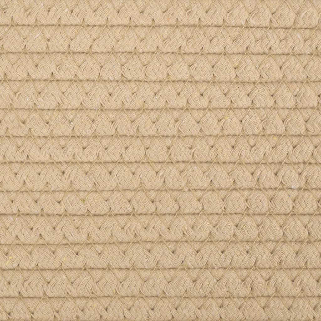 Cestos de arrumação 2 pcs Ø24x18 cm algodão bege e branco