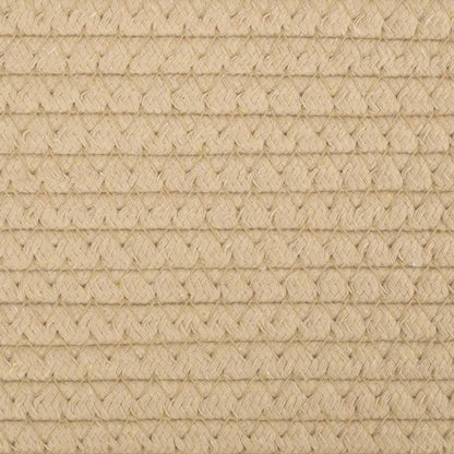 Cestos de arrumação 2 pcs Ø24x18 cm algodão bege e branco