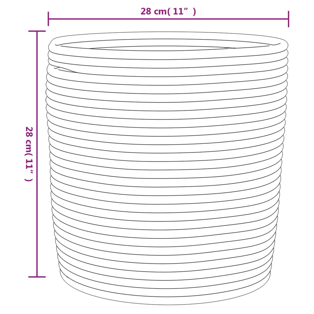 Cestos de arrumação 2 pcs Ø28x28 cm algodão bege e branco